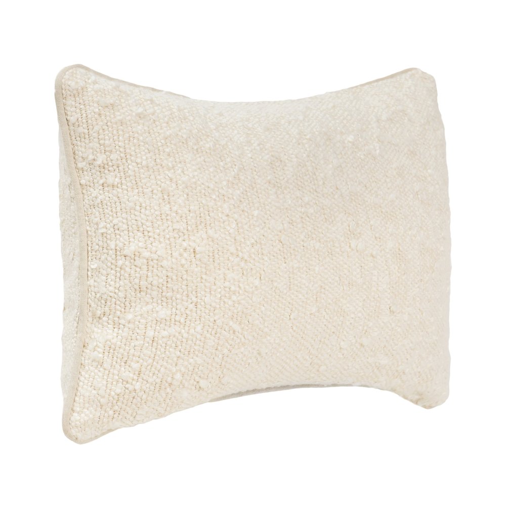 Sava 14"x20" Cotton Blend Throw Pillow, Ivory. Picture 3
