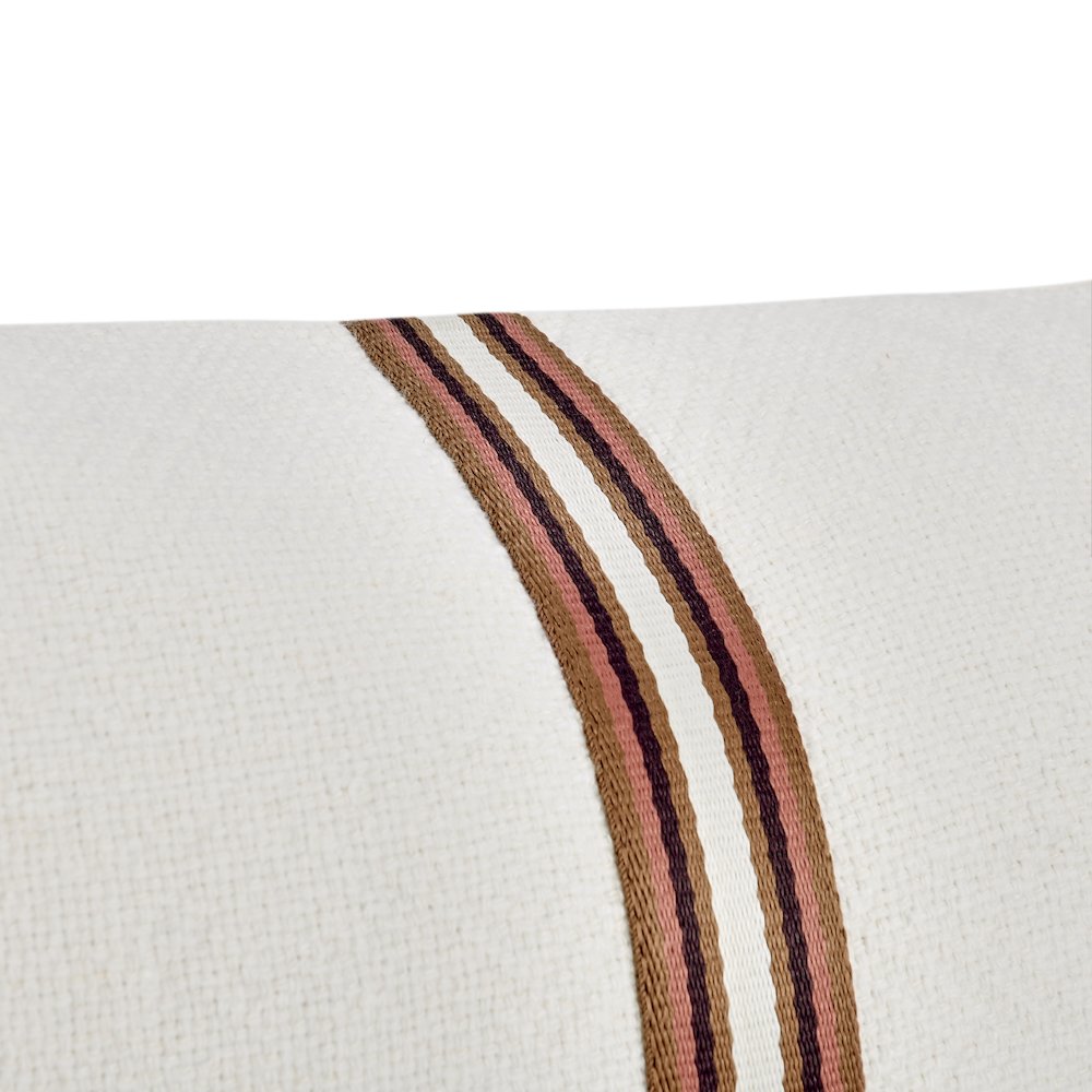 Ralph 14x26 Cotton Linen Fabric Throw Pillow, Ivory Sangria. Picture 5