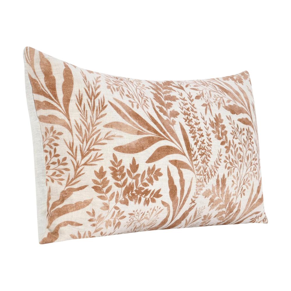 Mulberry 14"x26" Belgian Linen Blend Throw Pillow, Chestnut Brown. Picture 2