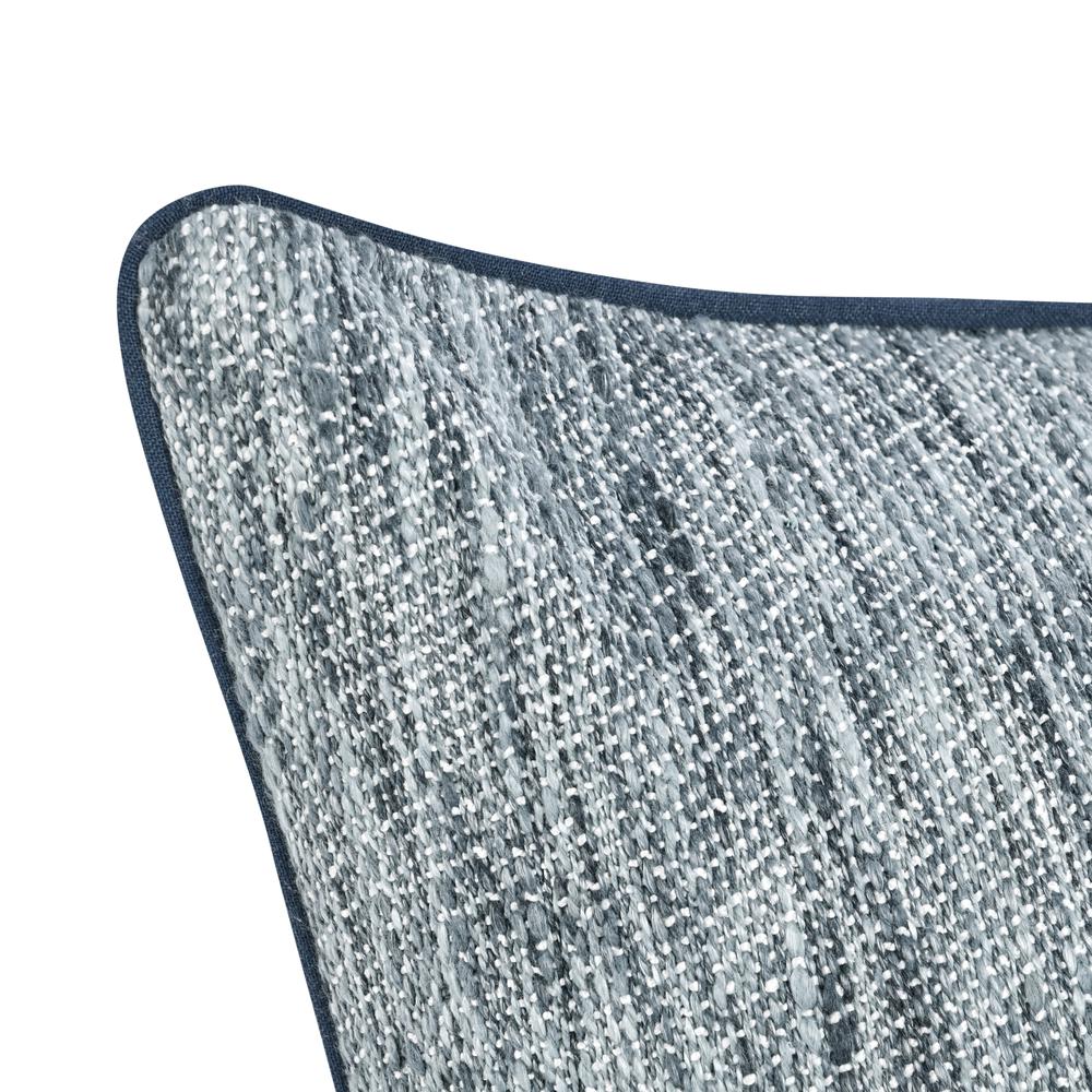 Sharma 22" Cotton Blend Throw Pillow, Blue. Picture 4