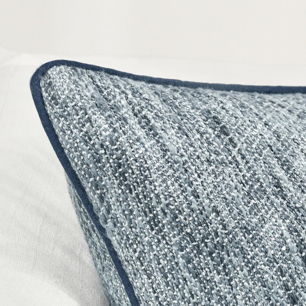 Sharma 22" Cotton Blend Throw Pillow, Blue. Picture 6
