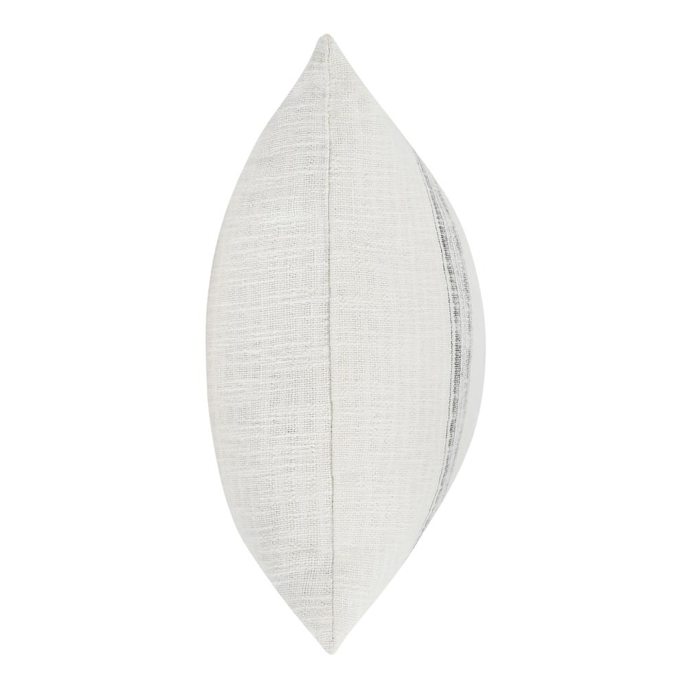 Ria 16"x36" Cotton Fabric Throw Pillow, Ivory/Gray. Picture 3