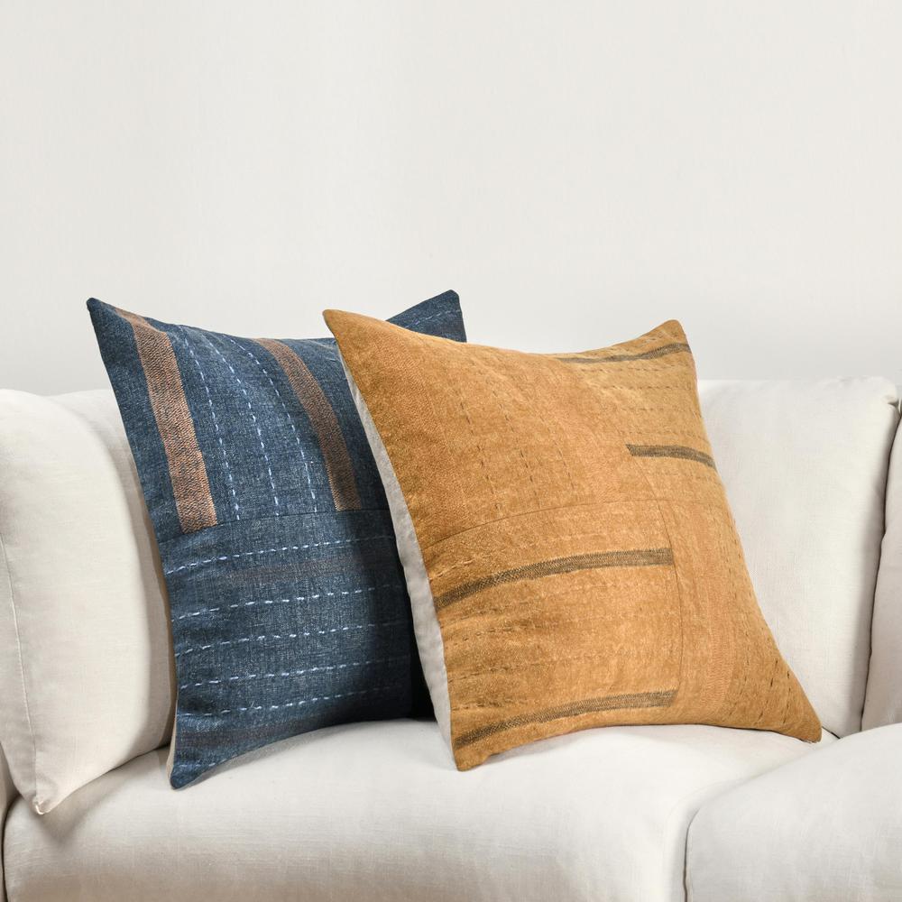 Origin 22" Belgian Linen Blend, Denim Blue. Picture 9