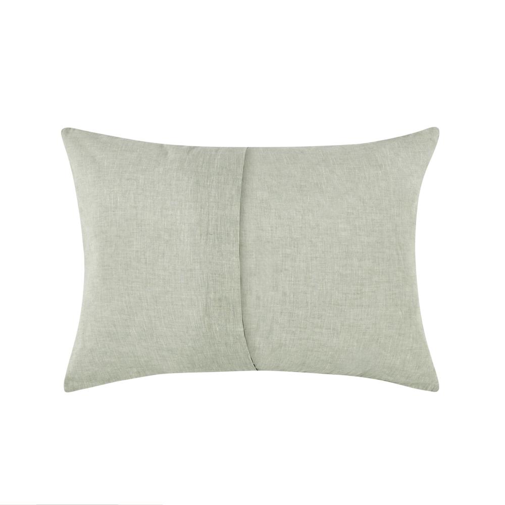 Jayson Linen Blend Fabric Sage Standard Sham. Picture 2