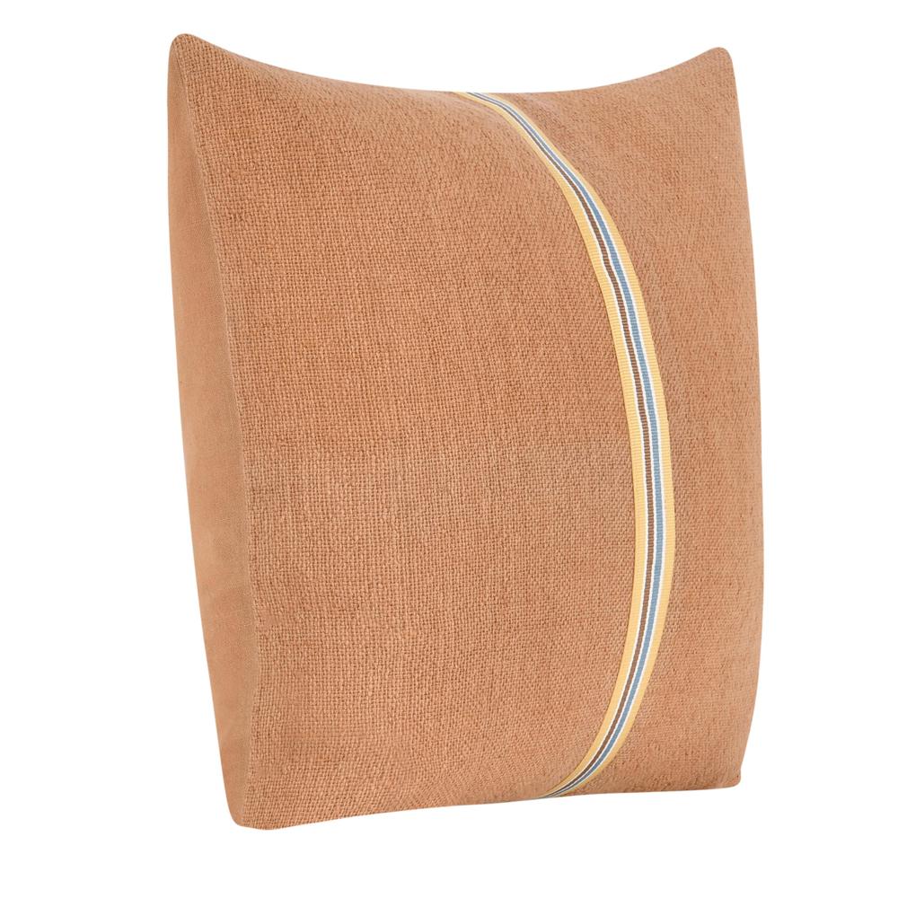 Rowland 22" Cotton Linen Blend Throw Pillow, Hazel Brown. Picture 2