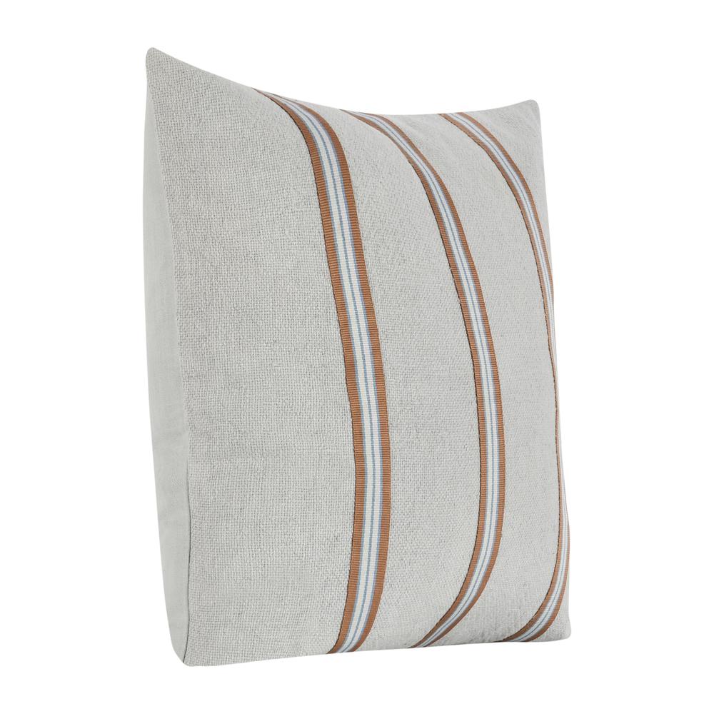 Eddie 24" Cotton Linen Blend Throw Pillow, Green. Picture 2