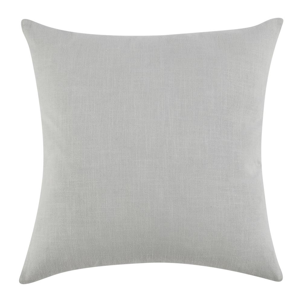 Eddie 24" Cotton Linen Blend Throw Pillow, Green. Picture 4
