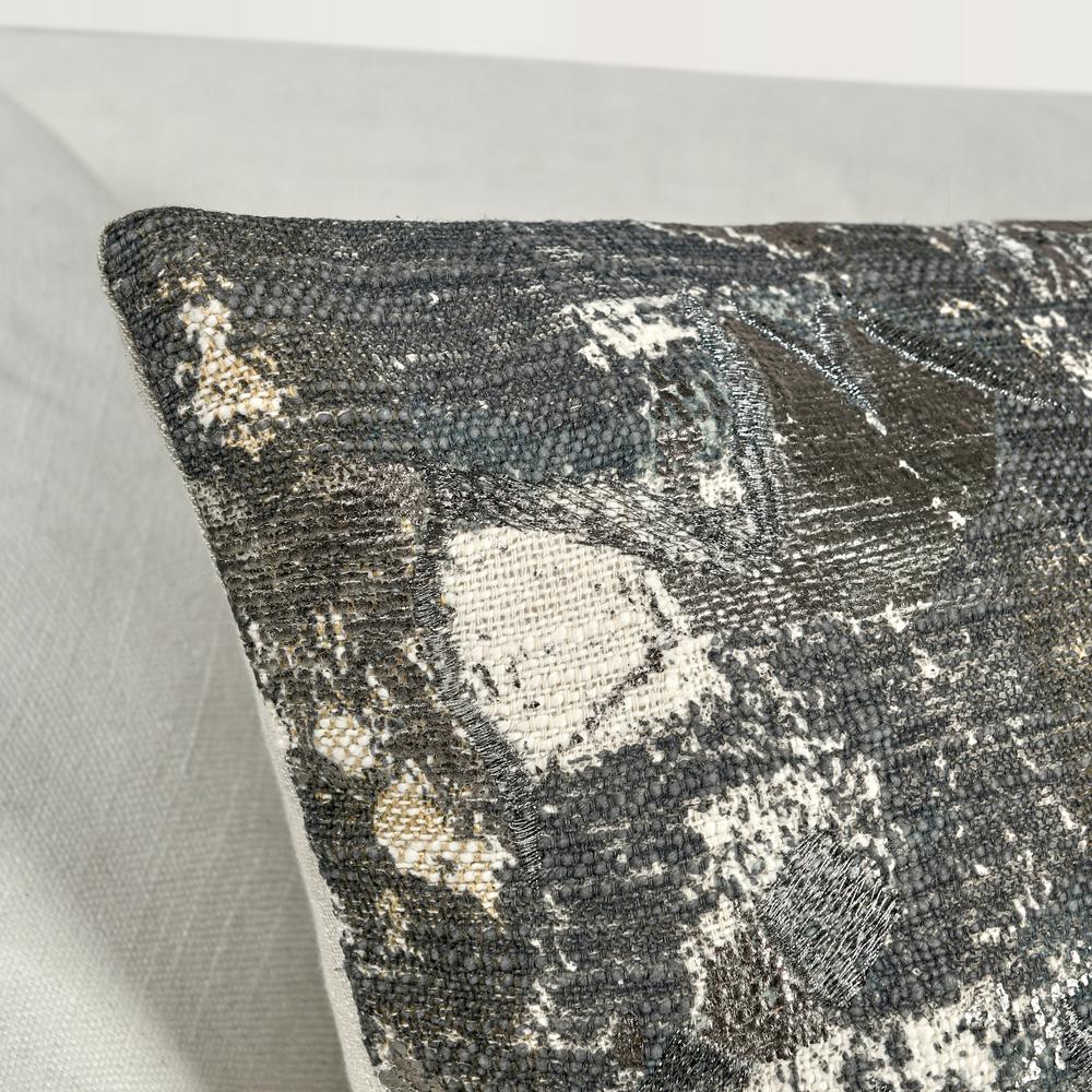 Luciana 22" Cotton Blend Throw Pillow, Gray. Picture 7