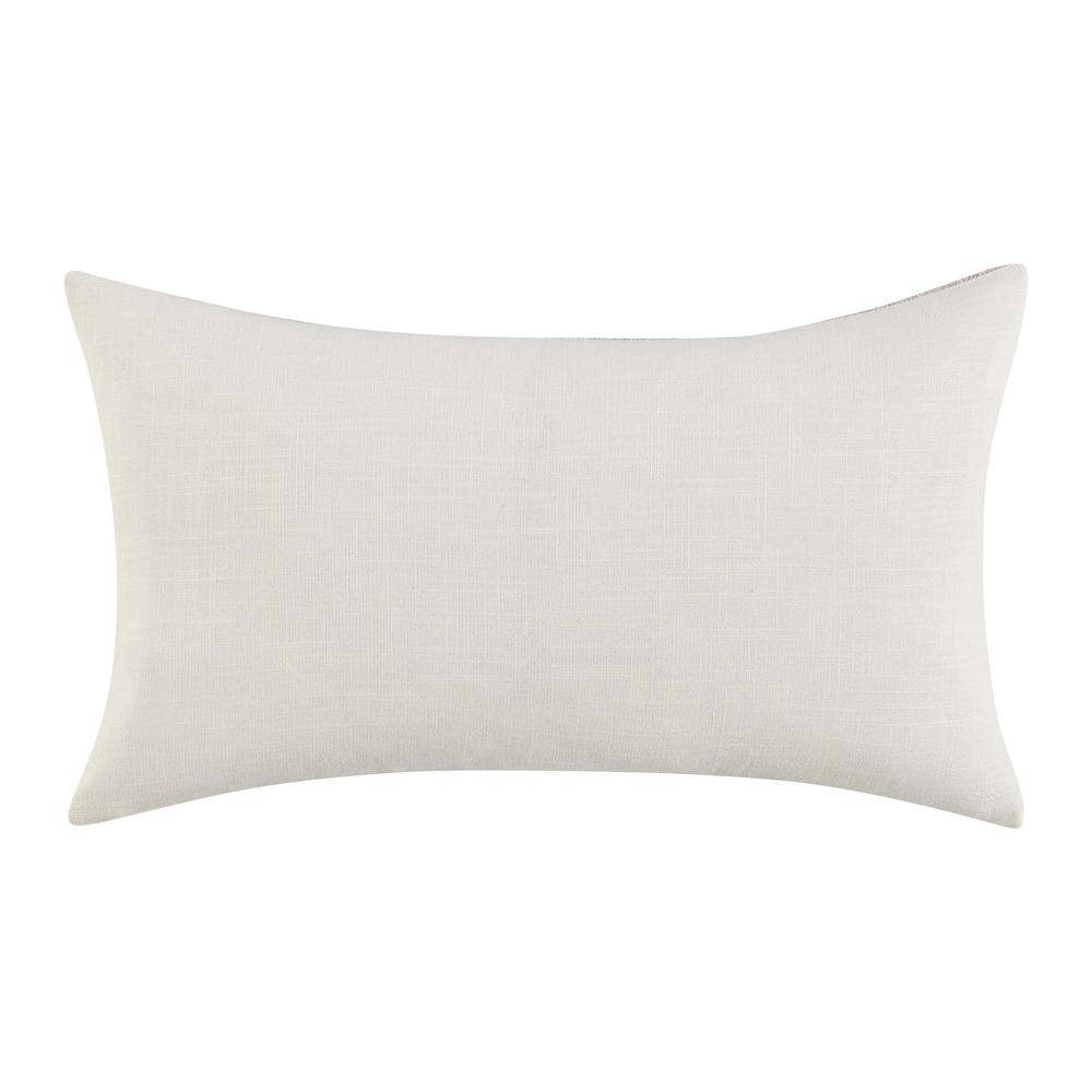 Cardner 14"x26" Belgian Linen Brown Multicolor Throw Pillow. Picture 4