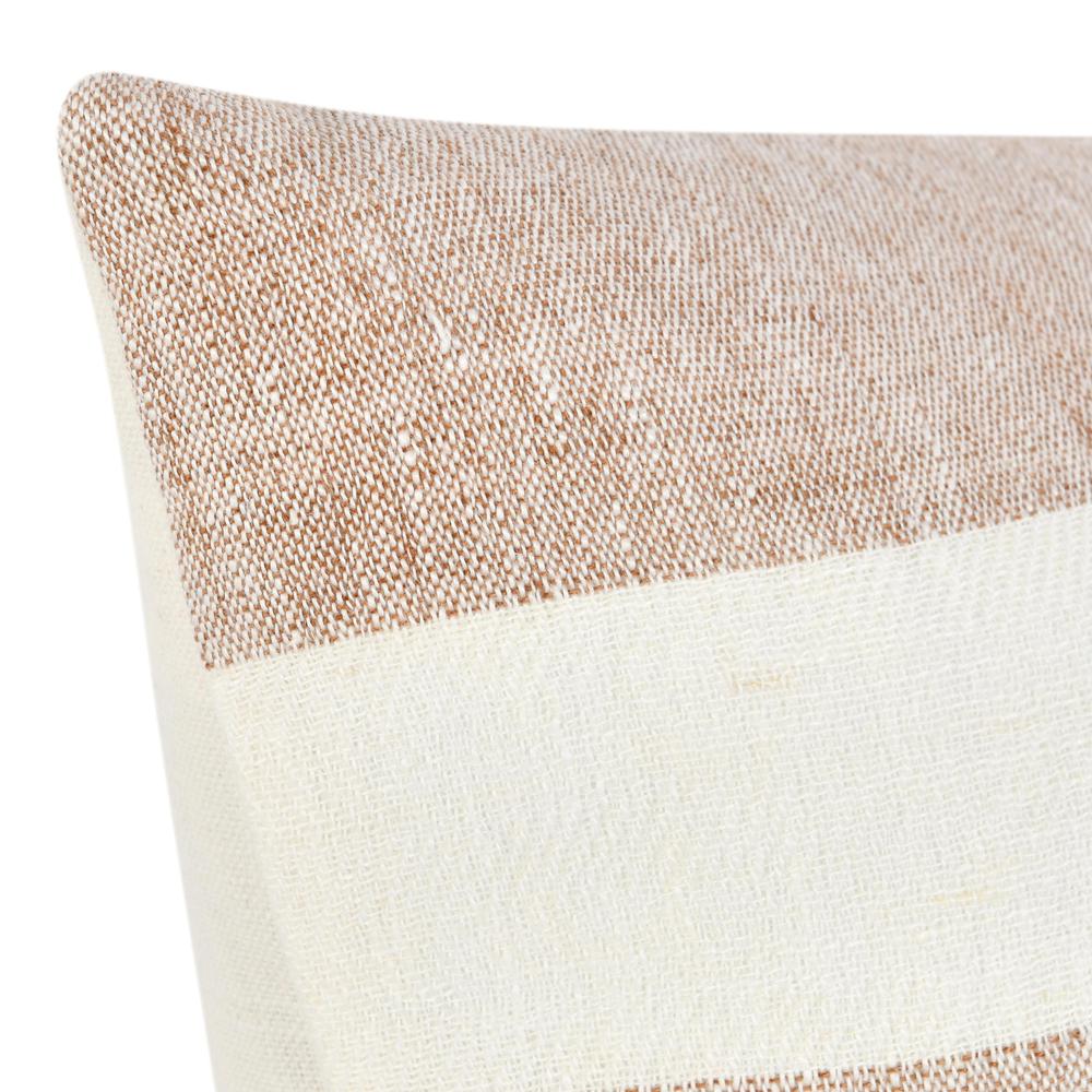 Cardner 14"x26" Belgian Linen Brown Multicolor Throw Pillow. Picture 5