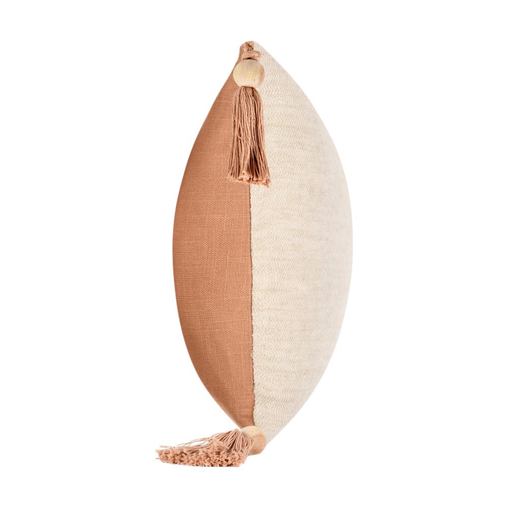 Cherry 14"x26" Belgian Linen Blend Throw Pillow, Natural. Picture 3