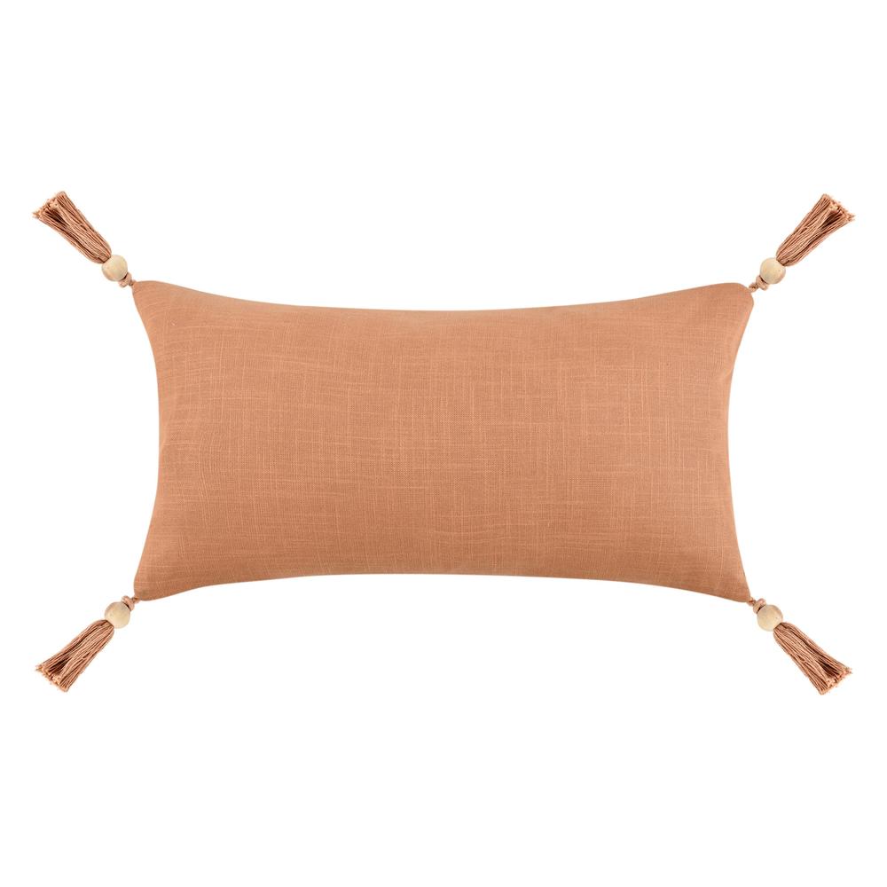 Cherry 14"x26" Belgian Linen Blend Throw Pillow, Natural. Picture 4