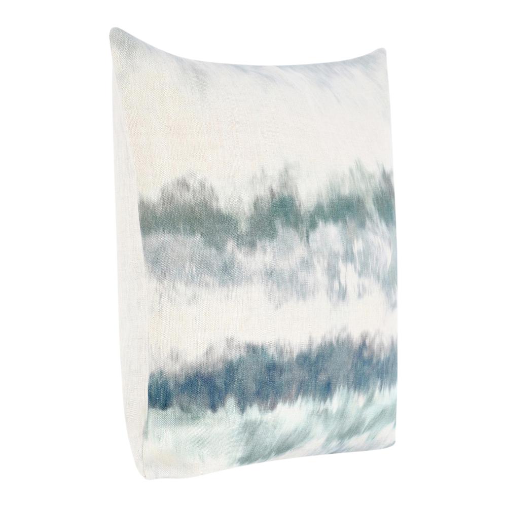 Horizon 20" Belgian Linen Throw Pillow, Multicolor. Picture 2
