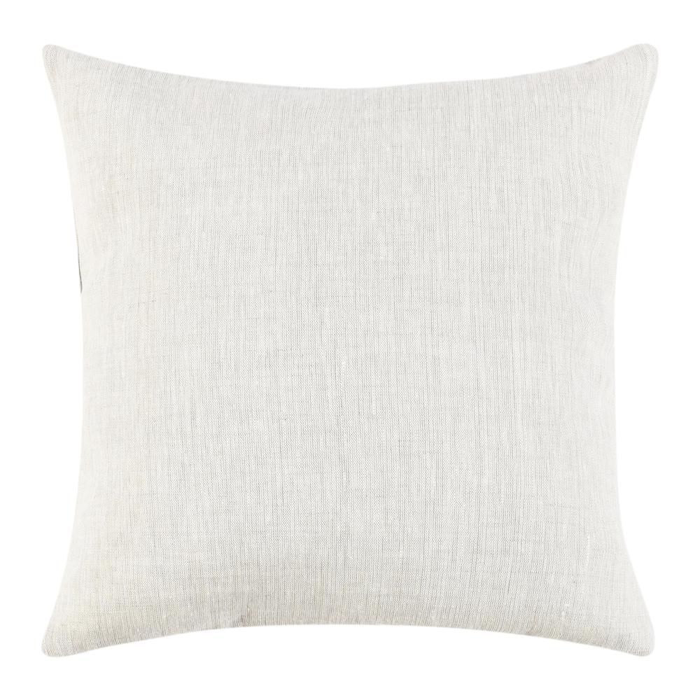 Horizon 20" Belgian Linen Throw Pillow, Multicolor. Picture 4