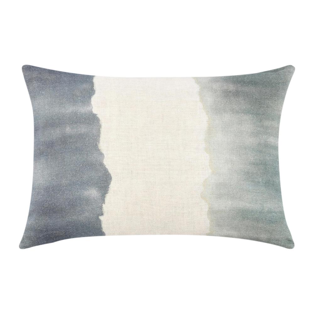 Foundation 14"x20" Belgian Linen Throw Pillow, Blue. Picture 1