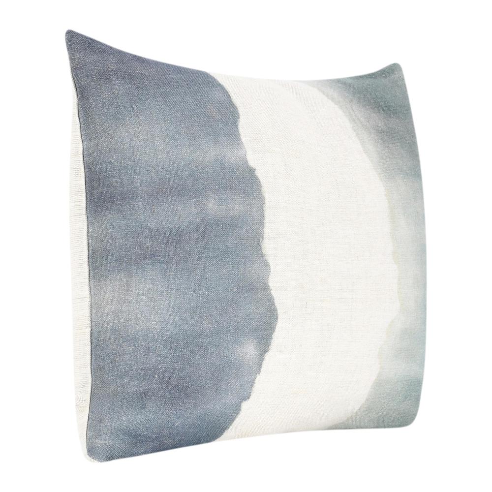 Foundation 14"x20" Belgian Linen Throw Pillow, Blue. Picture 2