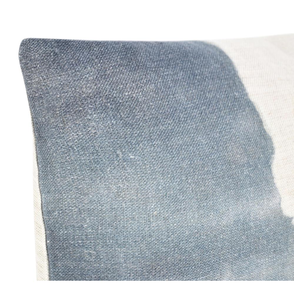 Foundation 14"x20" Belgian Linen Throw Pillow, Blue. Picture 5