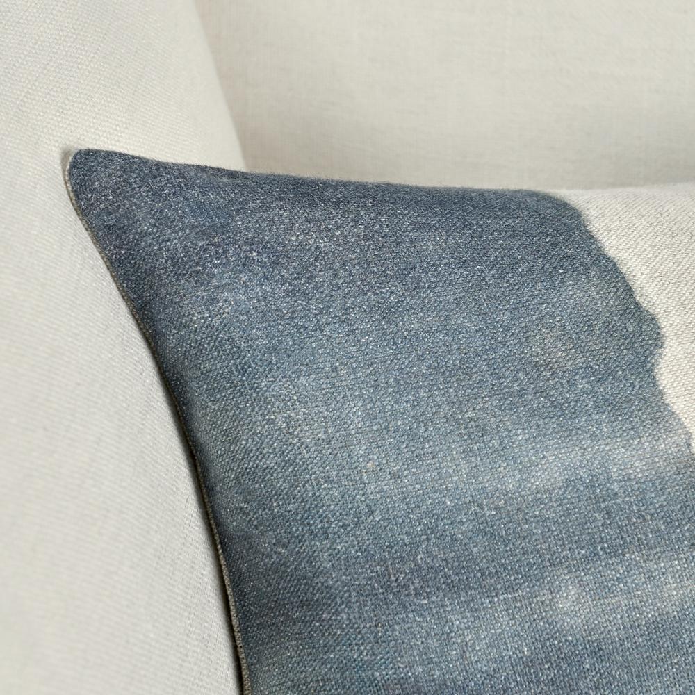 Foundation 14"x20" Belgian Linen Throw Pillow, Blue. Picture 7