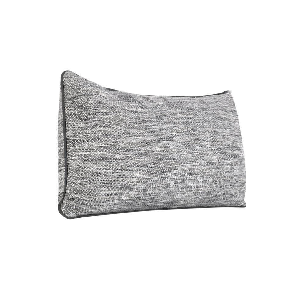 Sharma 16"x36" Cotton Blend Throw Pillow, Gray. Picture 2