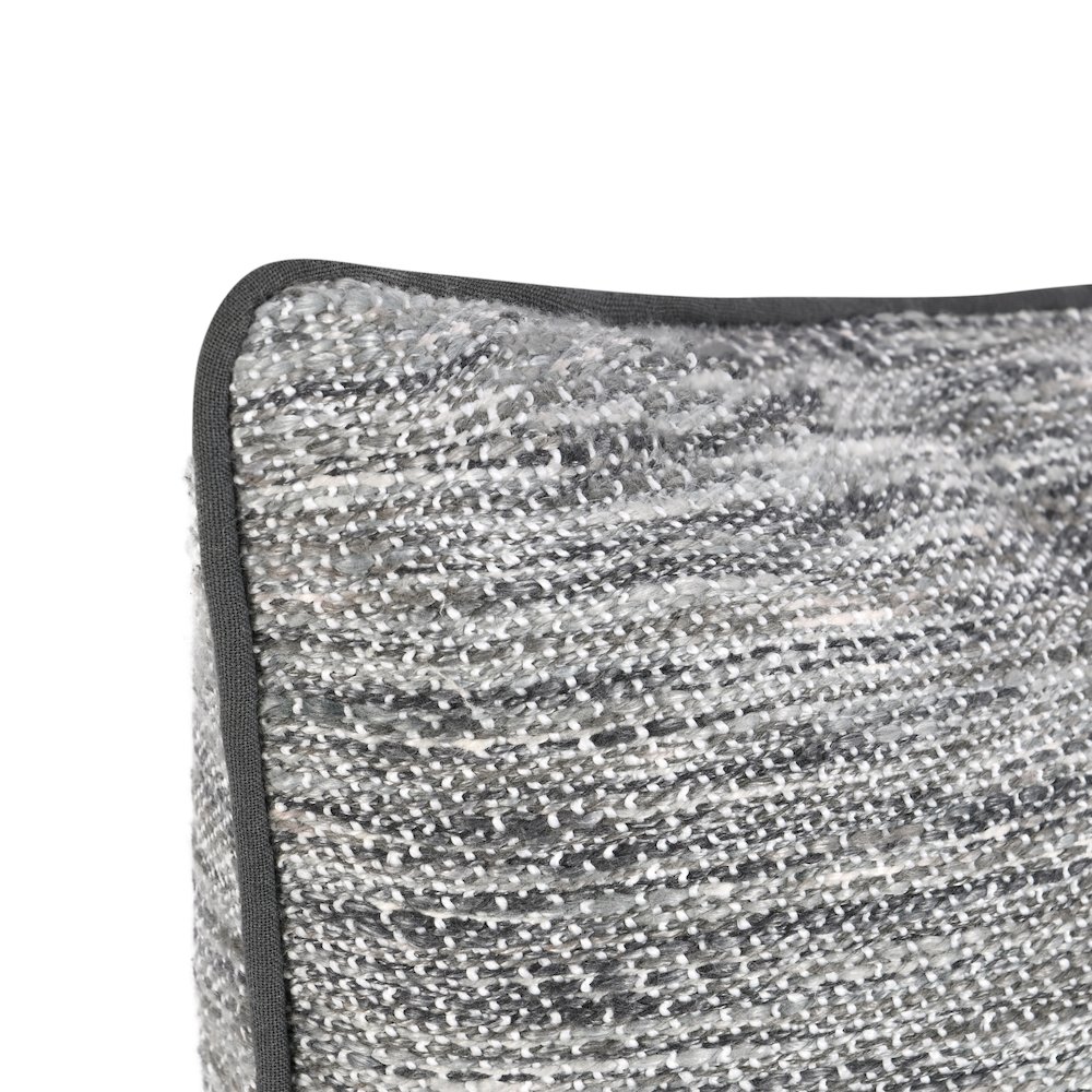 Sharma 16"x36" Cotton Blend Throw Pillow, Gray. Picture 4
