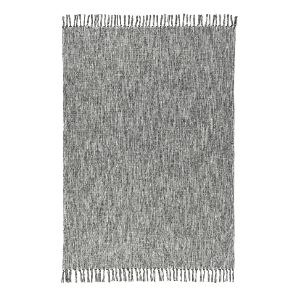 TC Sharma Cotton Blend 50"x70" Gray Throw Blanket Blanket. Picture 4
