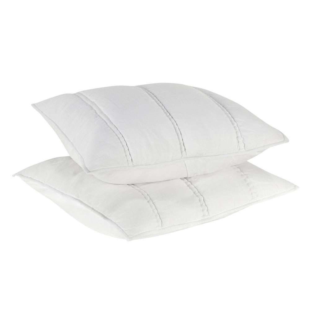 Rowen Sustainable Fabric Cloud White Euro Sham. Picture 4