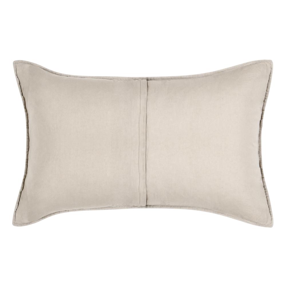 Rowen Sustainable Fabric Beige King Sham. Picture 2