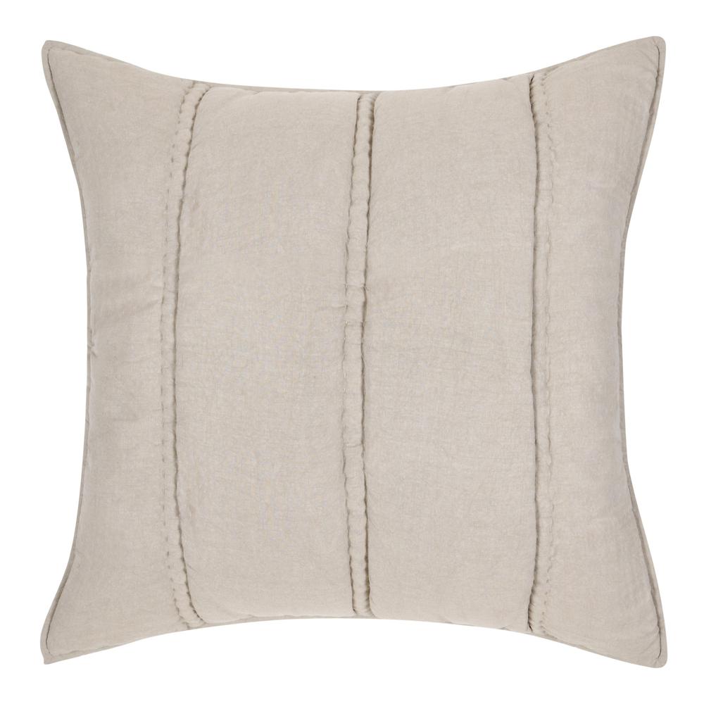 Rowen Sustainable Fabric Beige Euro Sham. Picture 1