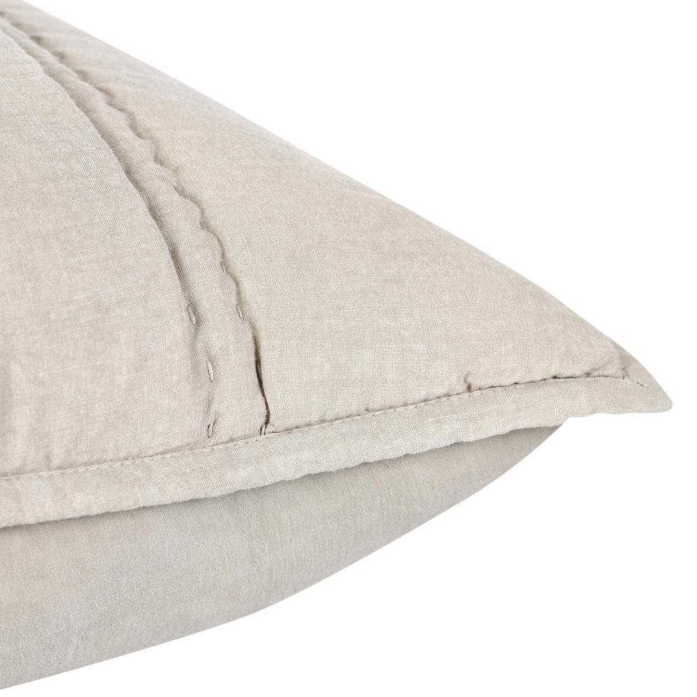 Rowen Sustainable Fabric Beige Euro Sham. Picture 2