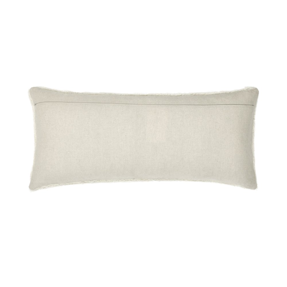 Mercer 16x36 Wool Blend Fabric Ivory Throw Pillow. Picture 2
