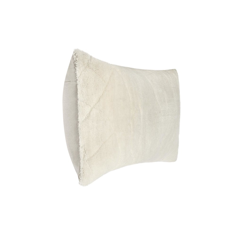 Mercer 16x36 Wool Blend Fabric Ivory Throw Pillow. Picture 4