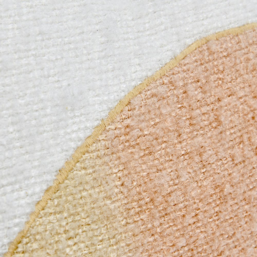 Rahun 14x26 Hand-Dip Dyed Fabric Ivory Throw Pillow. Picture 5
