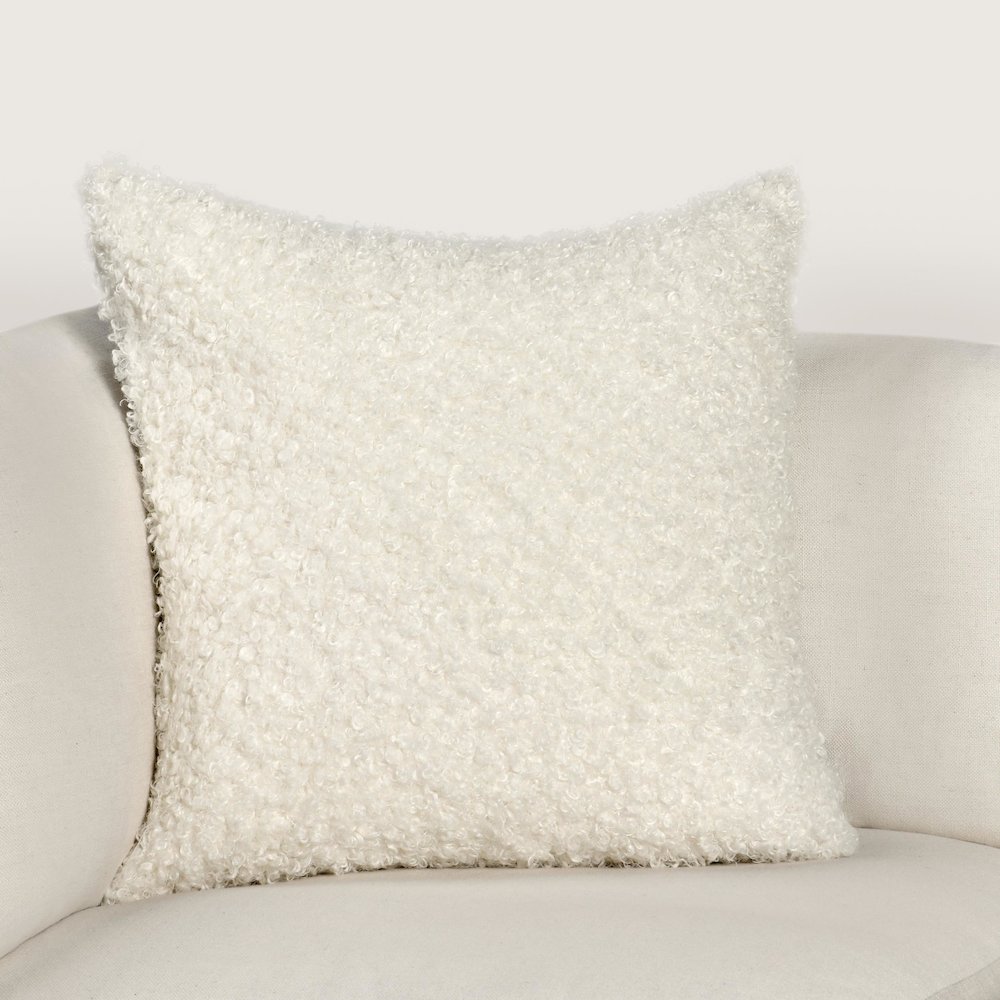 Carters 22" Fabric Ivory Throw Pillow. Picture 6