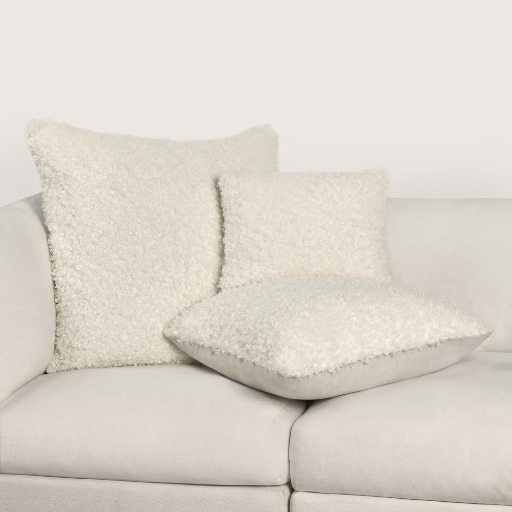 Carters 22" Fabric Ivory Throw Pillow. Picture 9