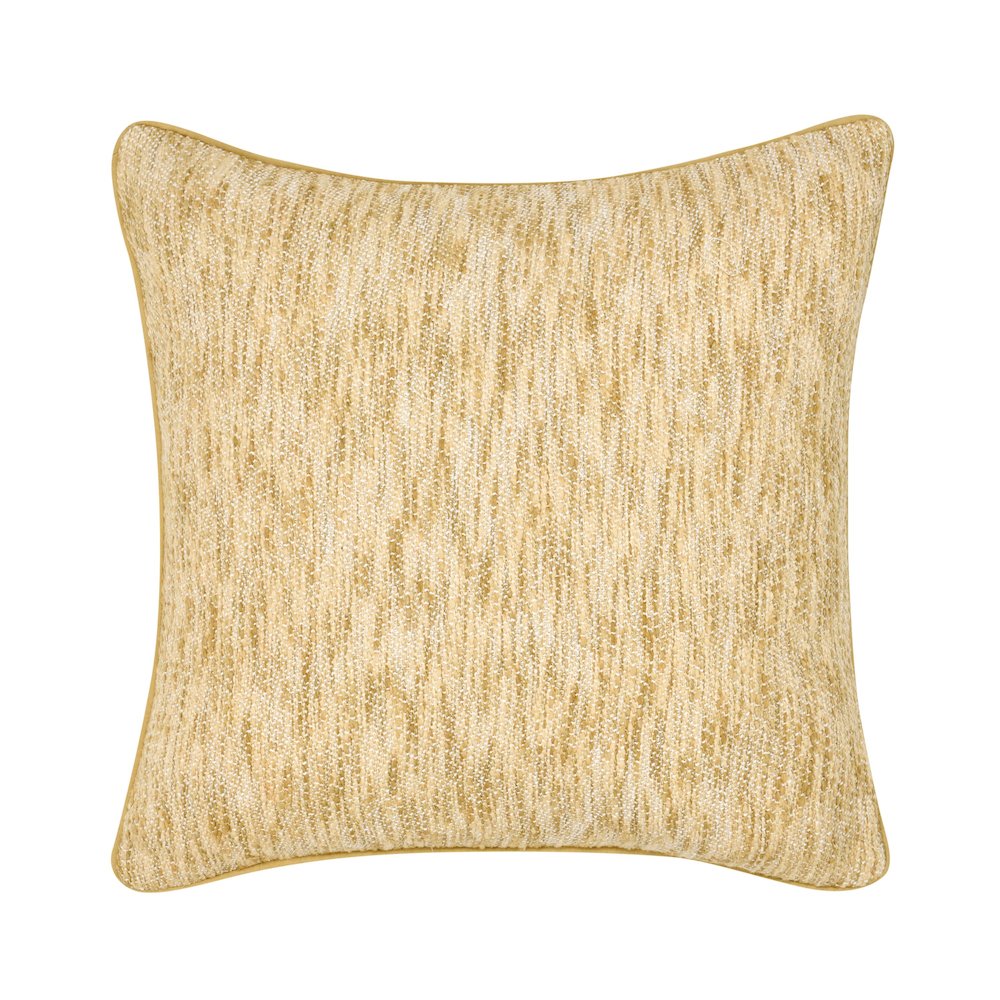 Sharma 26" Cotton Blend Throw Pillow, Yellow. Picture 1