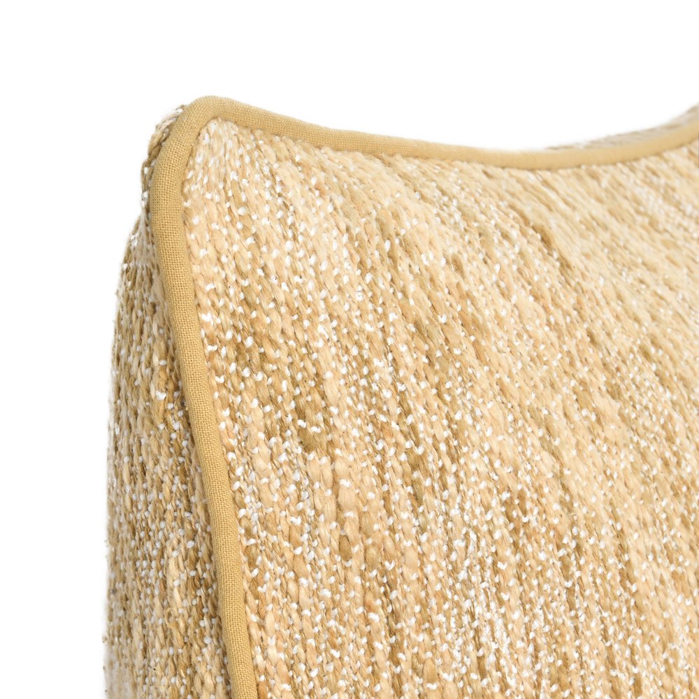 Sharma 26" Cotton Blend Throw Pillow, Yellow. Picture 4