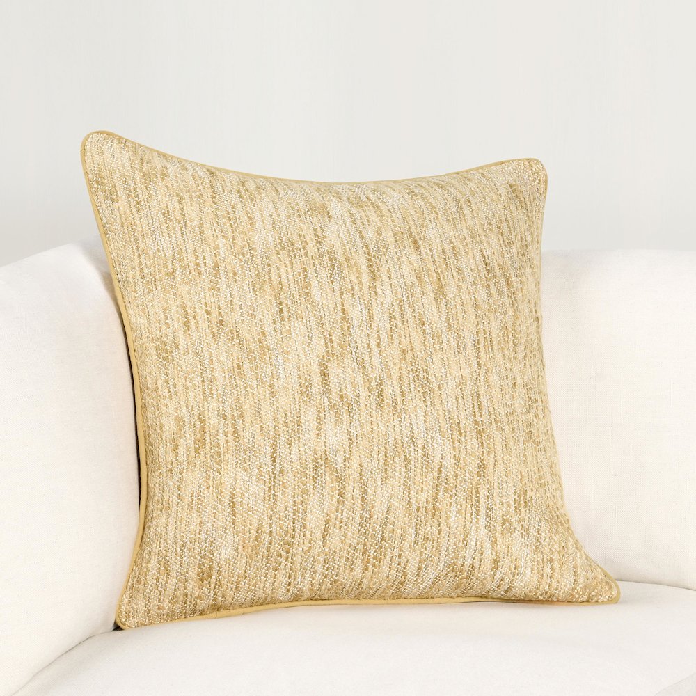 Sharma 26" Cotton Blend Throw Pillow, Yellow. Picture 5