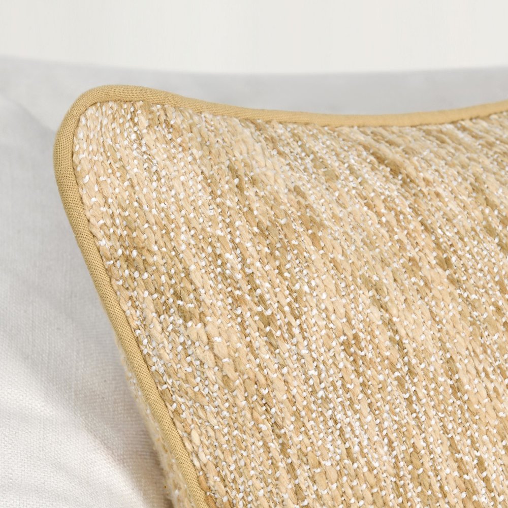 Sharma 26" Cotton Blend Throw Pillow, Yellow. Picture 6
