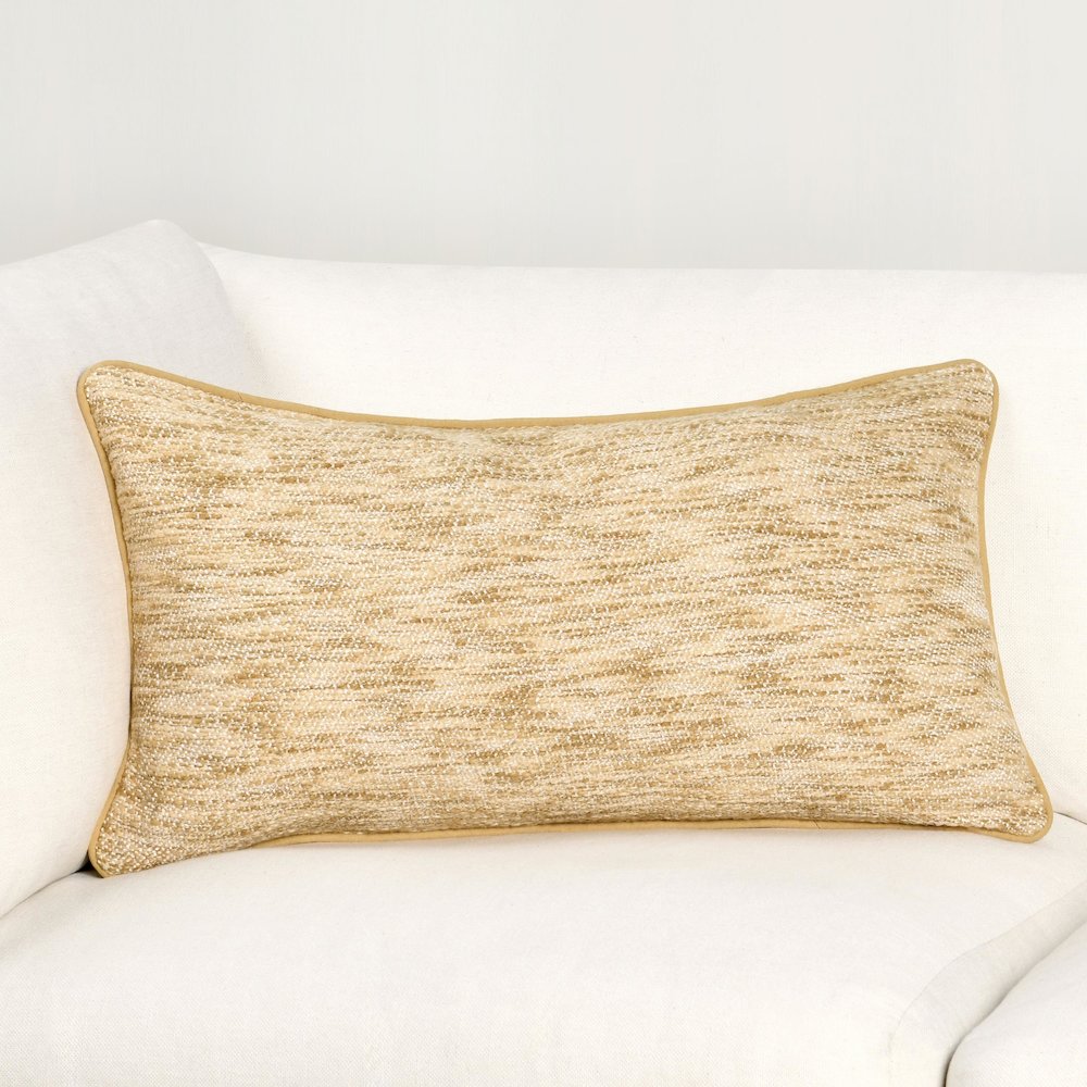 Sharma 14x26 Cotton Blend Throw Pillow, Yellow. Picture 5