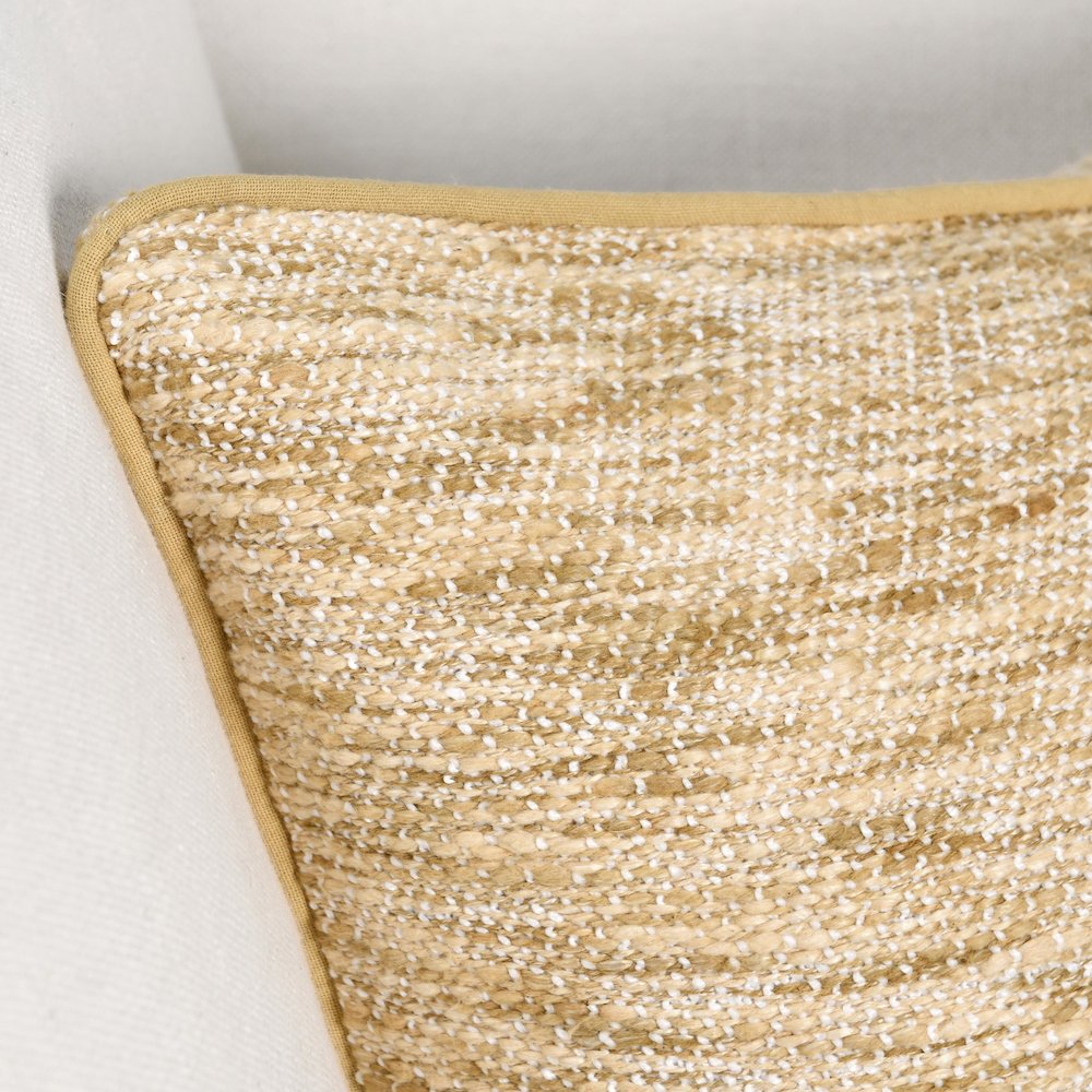 Sharma 14x26 Cotton Blend Throw Pillow, Yellow. Picture 6