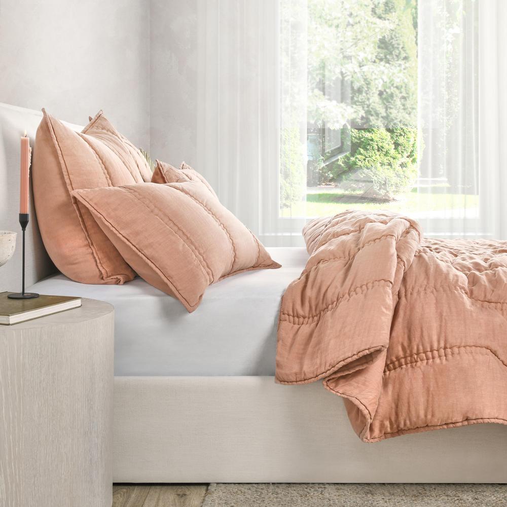 Rowen Sustainable Fabric Clay King Quilt Set. Picture 4