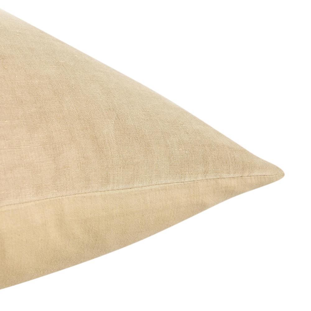 Paloma Hemp Fabric Ochre Amber Euro Sham. Picture 3