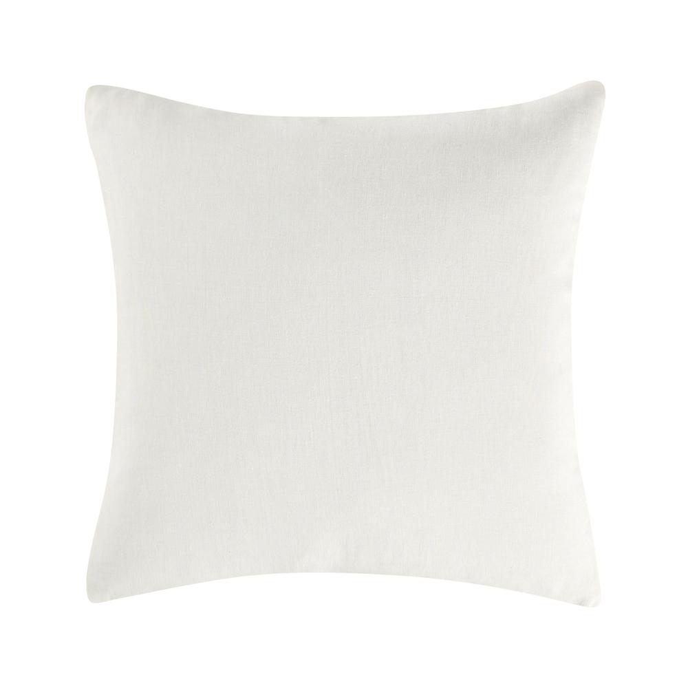 Paloma Hemp Fabric Ivory Euro Sham. Picture 1