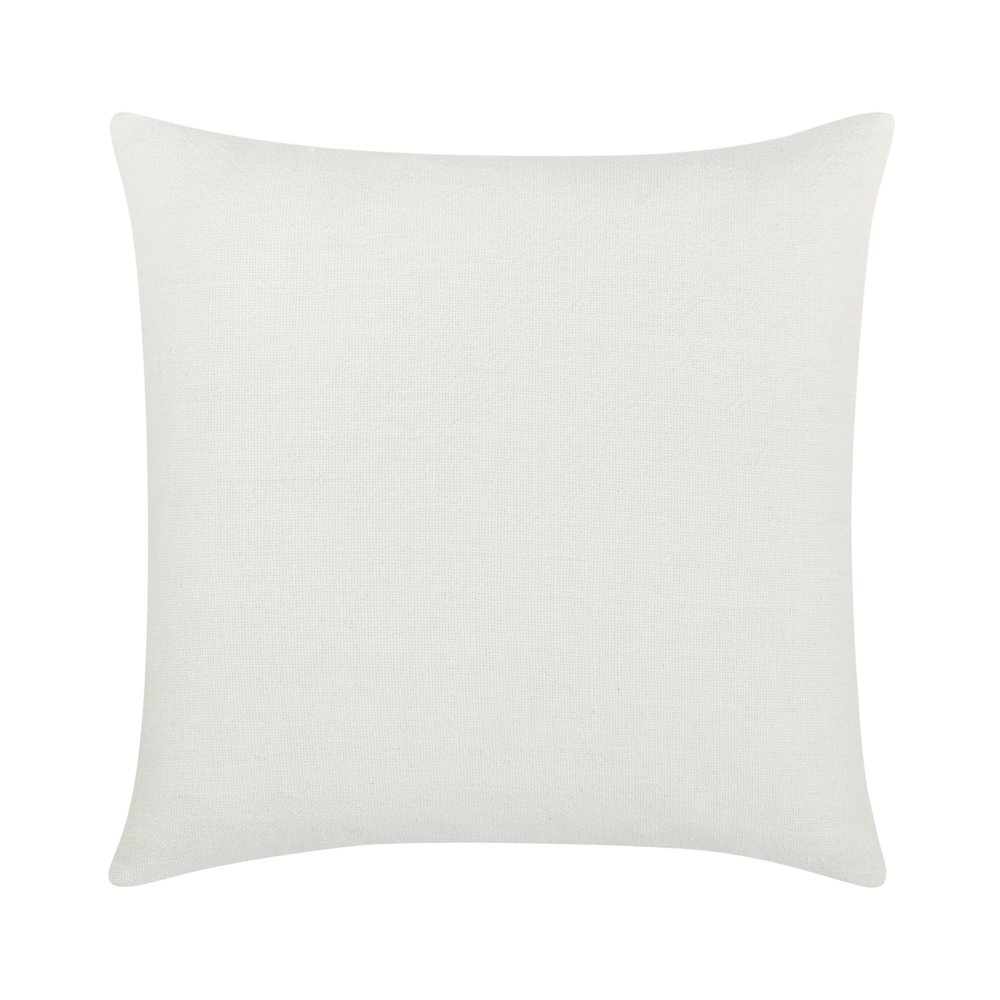 Marina 26" Cotton Linen Blend Throw Pillow, White. Picture 2