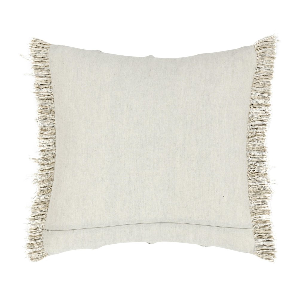 Lucera 22" Woven Fabric Throw Pillow in Beige. Picture 2