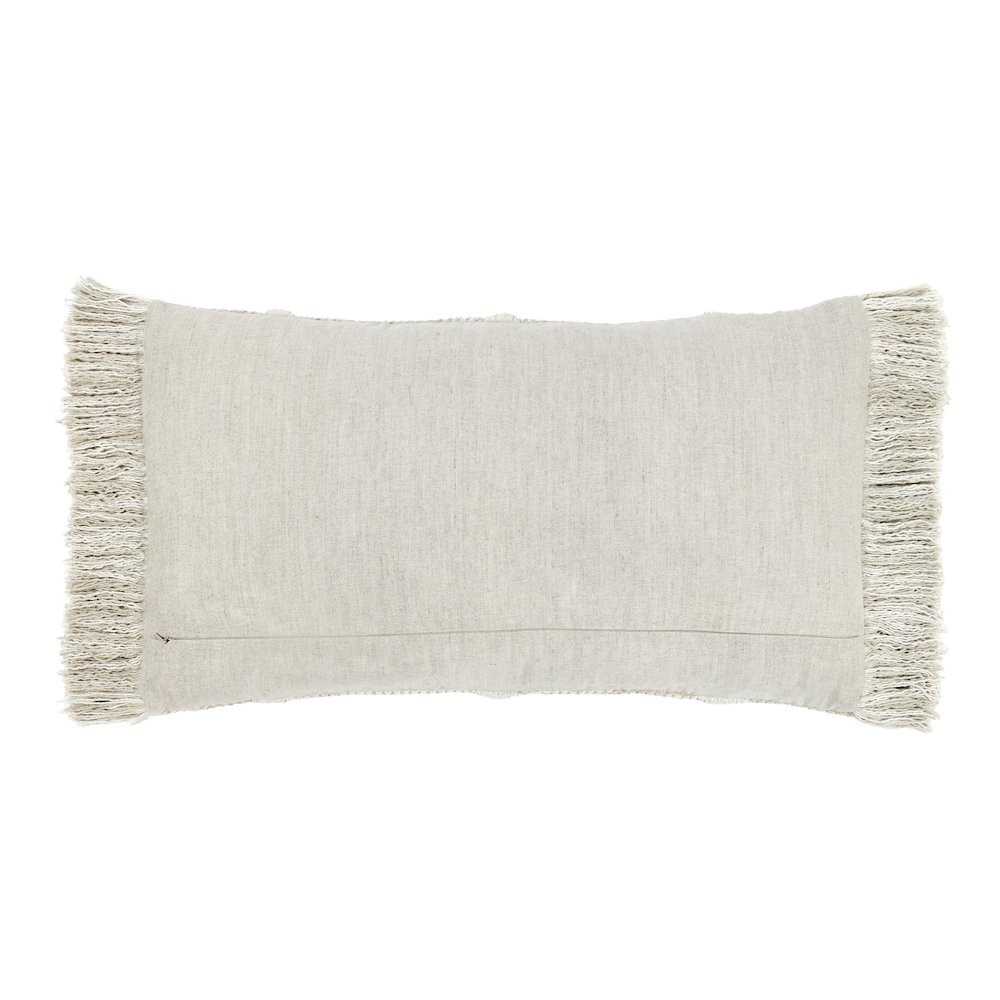 Lucera 14x26 Woven Fabric Throw Pillow in Beige. Picture 2