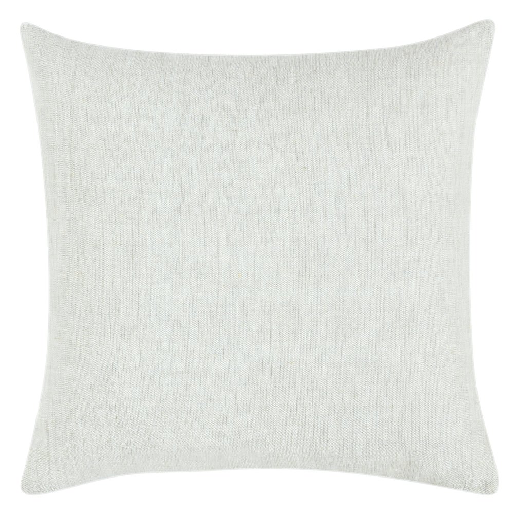 Praia 22" Belgian Linen Fabric Green  Throw Pillow. Picture 2