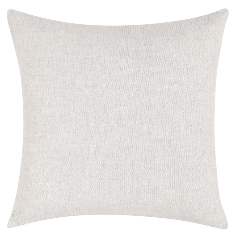 Mulberry 22" Belgian Linen Fabric Throw Pillow in Chestnut Brown. Picture 2
