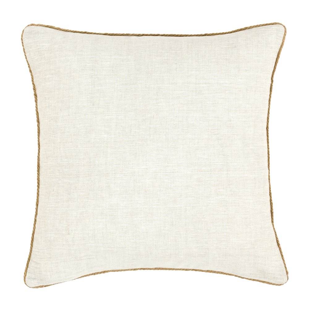 Mesta 20" Belgian Linen Fabric Multi-Color Throw Pillow. Picture 2
