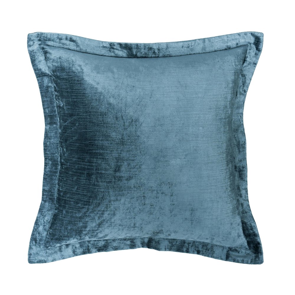 Lapis Velvet Fabric Throw Pillow. Picture 1